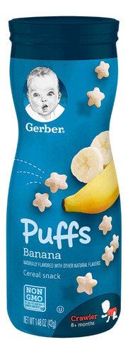 Puff Gerber Galletitas Snacks Bebe A Base De Arroz 8m+ 