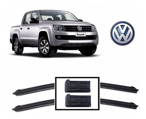 Par Palhetas Limpador Parabrisa Dianteiro Vw Amarok 2013...