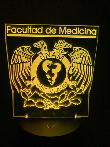 Lampara 3d Facultad De Medicina Unam Personalizable