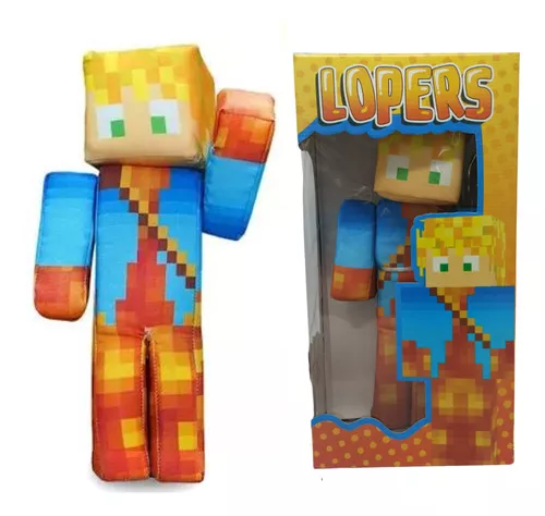 Boneco Lopers r Streamers Minecraft 35 Cm