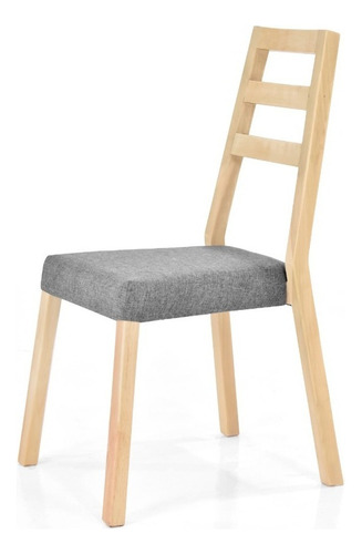 Silla Duncan En Tela Poliéster Estructura De La Silla Natural Asiento Gris