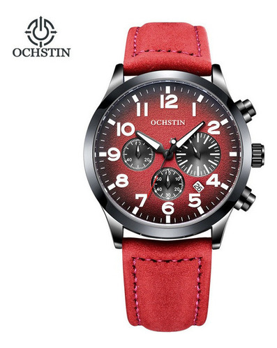 Reloj De Cuarzo Con Cronógrafo De Cuero Ochstin Fashion