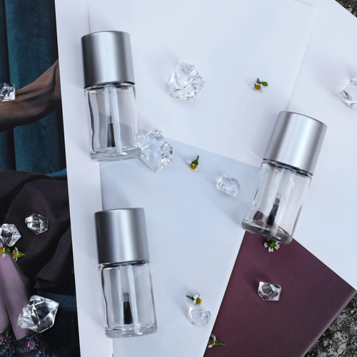 Agidea 6 Botellas Vacías De Esmalte De Uñas Con Cepillo Para