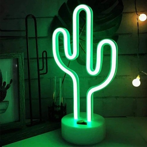 The Glowhouse Cactus luz de neón luz de la Noche con el Soporte decoración de la habitación con Pilas del Cactus lámparas de luz hasta señales de neón 