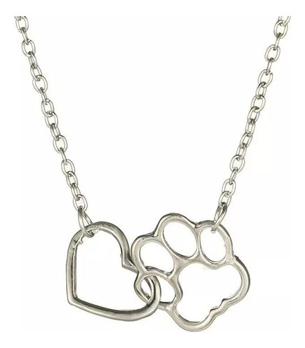 Collar De Patita De Perro Y Corazón Para Petlovers