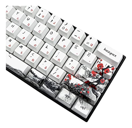 Jsjt Teclas 60 Plum Blossom Keycap, Juego De