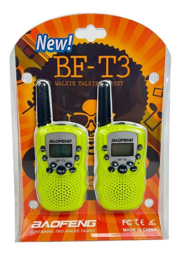 Imagen 3 de 7 de Pack X2 Radio Mini Walkie Tokie Bf-t3