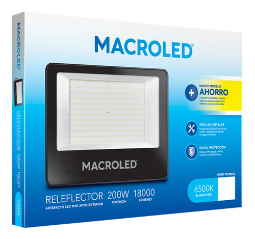 Reflector 200w Macroled - Nuevo En Caja