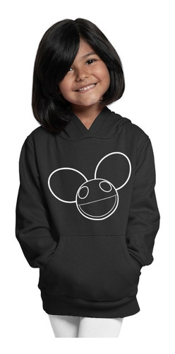 Sudadera Infantil Negra Estampada De Dj Joel Thomas Deadmau5