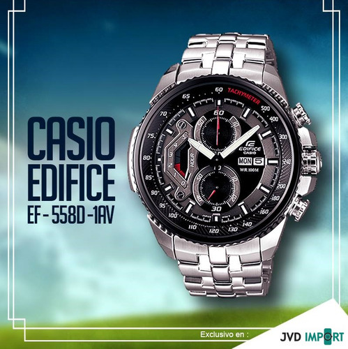 Reloj Casio Edifice Ef-558d-1av  - 100% Original En Caja