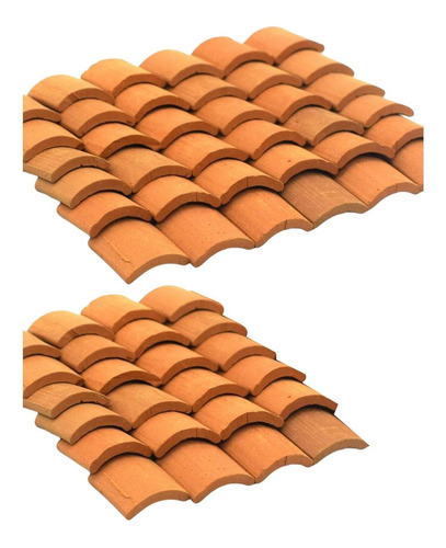 120 Piezas 1/16 Mini De Techo En Miniatura Ladrillos De