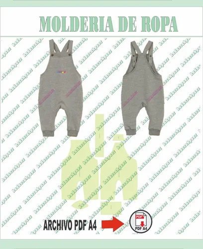 comprar Molderia Iimprimible  En Pdf A4 Enterito Bebe 