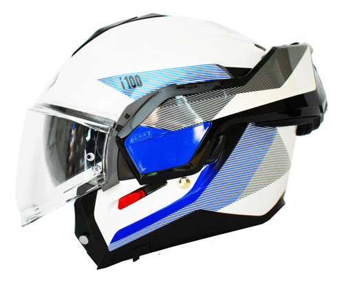 Capacete Hjc Robocop I100 180 Beston Articulado Azul Moto