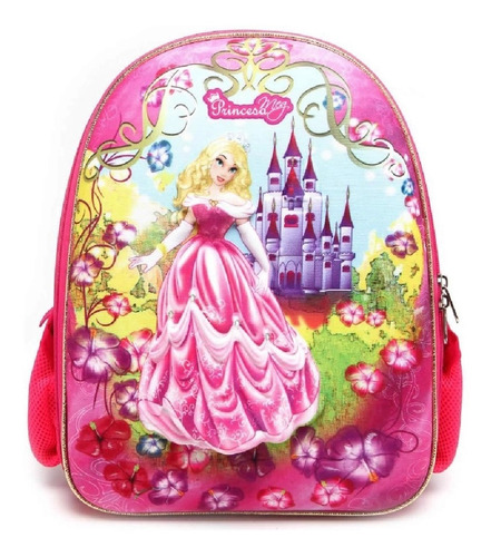 Mochila Infantil 3d Diplomata Princesa Meg Rosa Maxtoy