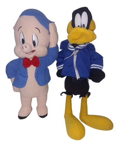 2 Peluches Porky Y Pato Lucas Nanco 2003-2005 Warner Bros Multicolor (Usado)