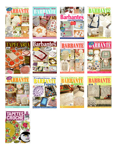 Kit  4  Revistas Tapeçaria  Barbante Tapetes Crochê Lote 3