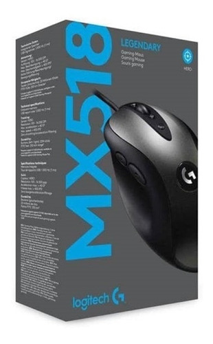 Mouse Gamer Logitech Mx518 Legendario Usb 8 Botones 16k Dpi