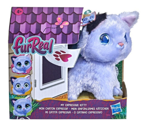 Juguete Furreal Peluche Mi Gatita Expresiva Azul
