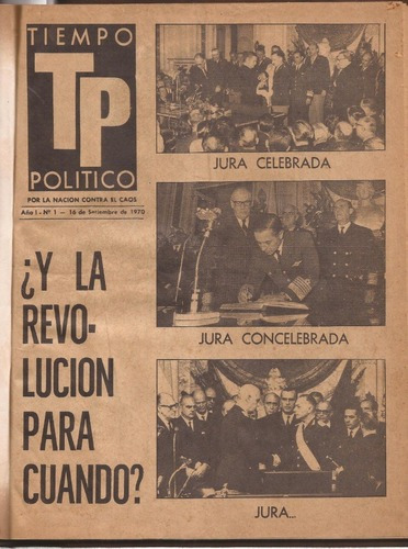 Tiempo Político Revista 1 A 7 Castellani Meinville 1970 Com