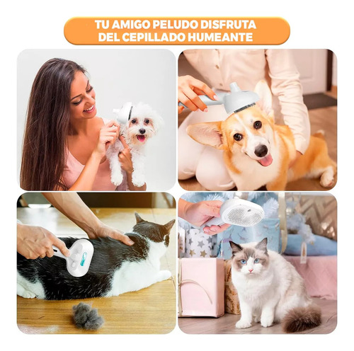 Cepillo Vaporizador Gatos Perros Peine Para Mascotas