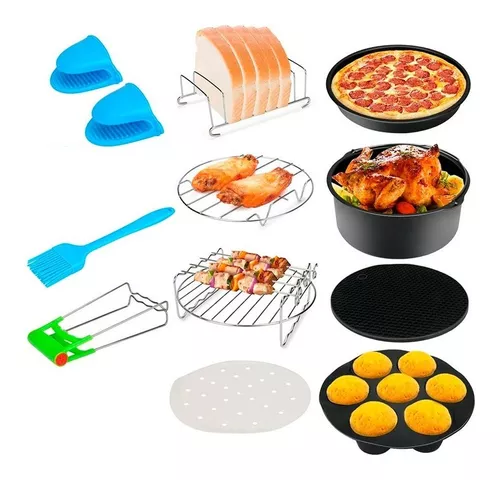 Bandeja Molde de Silicona Antiadherente para Freidora Aire Air Fryer