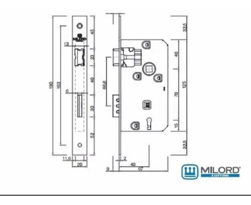 Imagen 3 de 7 de Cerradura Currao 21 Hc Milord T/prive 101 Kallay 503 Puerta