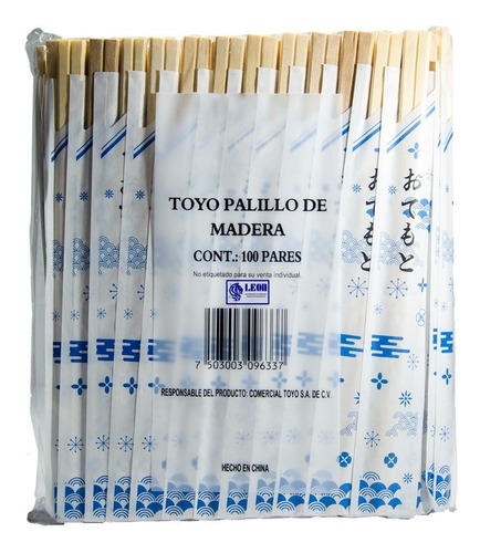 Palillos De Madera Para Sushi 100 Pares Shirakiku