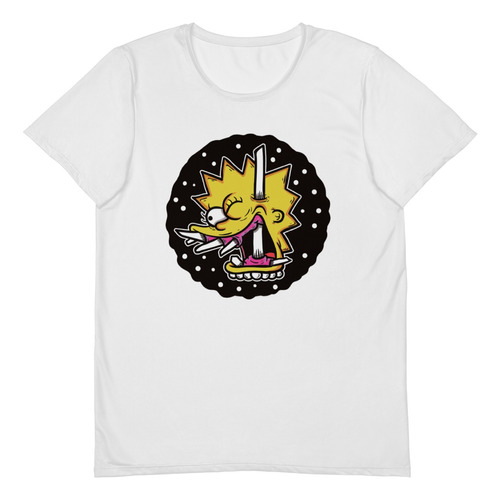 Playera Lisa Simpson Dientes Chuecos Casita De Terror Hallow