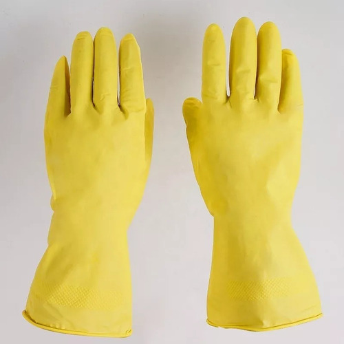 Docena Guante De Limpieza Latex Amarillo T-6-7-8-9 Tienda 