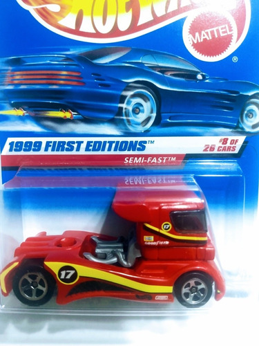 Camión Hot Wheels Semi-fast Rojo Edición 1999 Escala 1:64