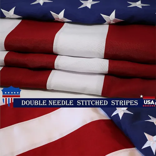 G128 - Bandera De Estados Unidos Con Estrellas Bordadas Y Ra