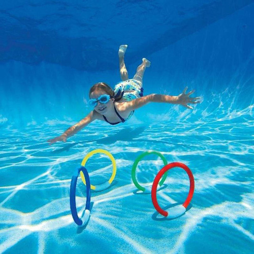 Anillo De Buceo, 8 Unidades, Para Nadar Bajo El Agua, Juguet
