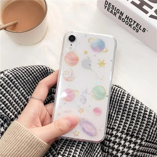 Imagen 5 de 10 de Case Galaxia iPhone Universo Estrellas Mujer Hombre Dama 3d