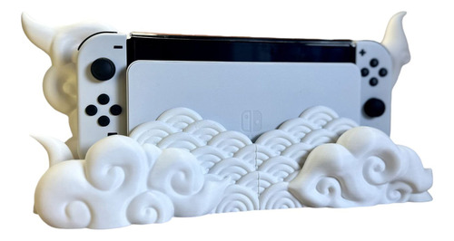 Base Dock Decorativo Nubes Japonesas Nintendo Switch