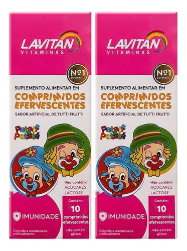 Kit Com 2 - Lavitan Patati Patatá Comprimidos Efervescentes