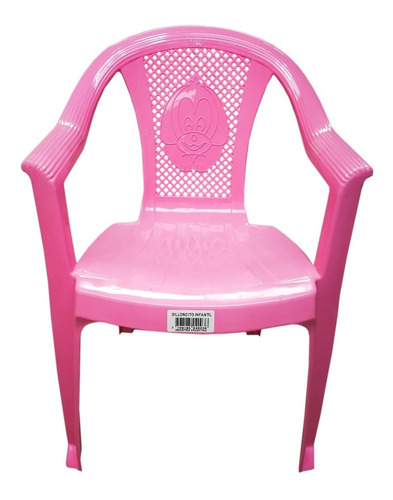 Sillon Infantil Plastico Apilable Apoyabrazos Francesca Rosa