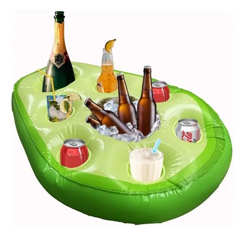Ancsttu Soporte Flotante Para Bebidas – 10 Portavasos Inflables Con Diseño De Fruta, Para Piscina, Playa, Lago Y Spa (PVC, 200g)