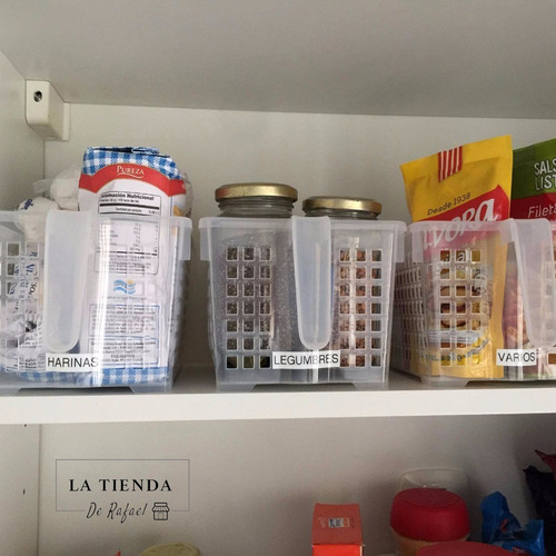Canastos Organizador Plastico Grande Manija Colombraro X5