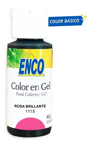 Color Gel Rosa Brillante 40 Grs Enco 1115
