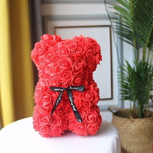 Bn 25cm Rosa Eterna Oso Espuma Regalo San Valentín