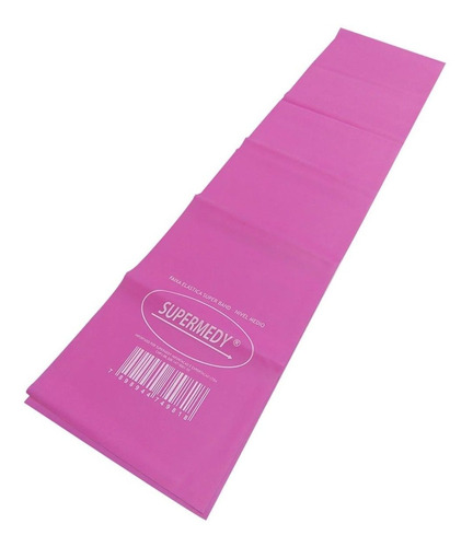 Imagem 1 de 1 de Faixa Elástica Superband Rosa Média 120 X 15 Cm Supermedy