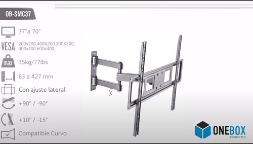Soporte Móvil Para Led/lcd Tv Articulado 32 A 70