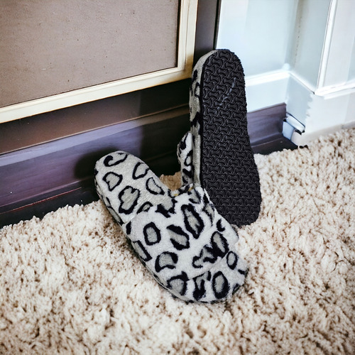 Pantufla De Peluche Abierta Varios Modelos Con Elastico