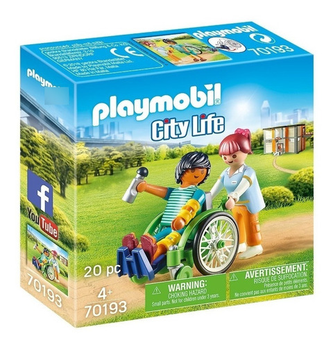 Playmobil Paciente Con Silla De Ruedas Mt3 70193 Ttm
