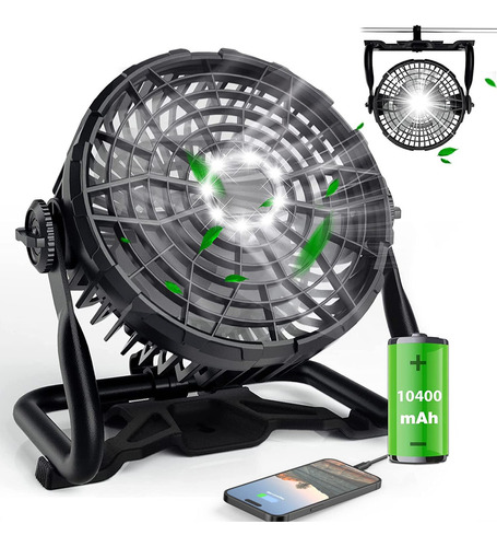 Ventilador Recargable De Campamento Para Tiendas De Campaña,