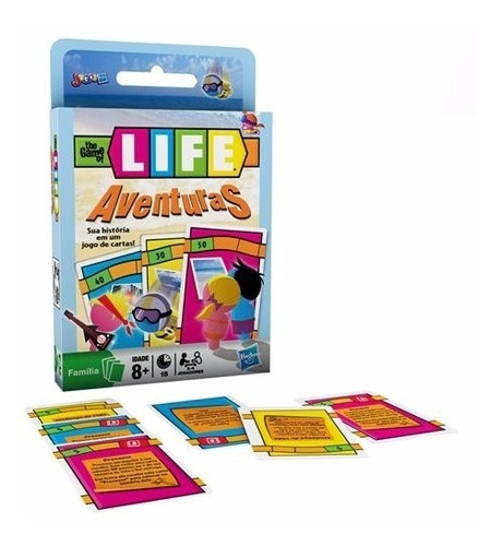 Jogo De Cartas Hasbro The Game Of Life Aventuras Colorido Jo
