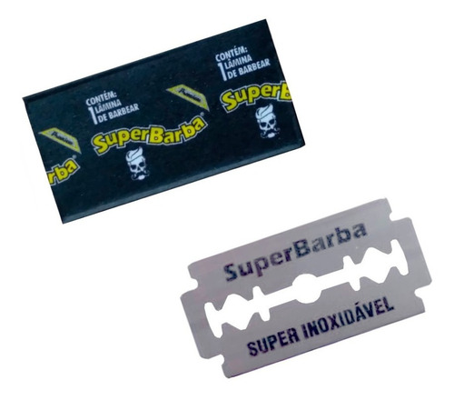 Imagem 3 de 3 de 2 Lâminas De Barbear Super Barba + Depósito Descarte Lâminas