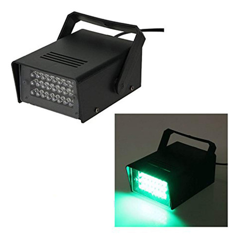 Luz Estroboscópica Verde Mini Con 24 Leds Para Fiestas Y Eve