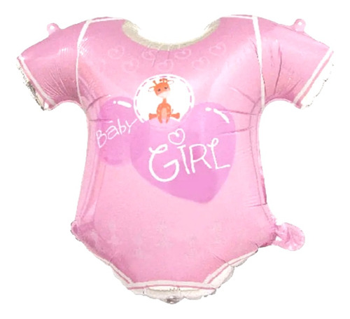 Globo Metalico Baby Girl Forma Camiseta Baby Shower Partyday