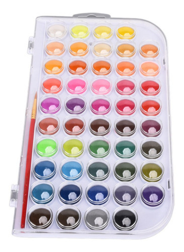 Acuarelas 48 Colores Pastillas 23mm Maleta +  Pincel 